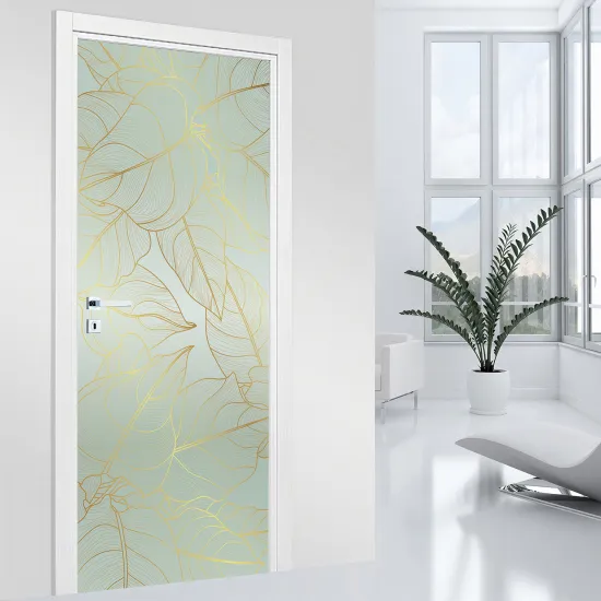 Door Sticker - Decal - Leaves