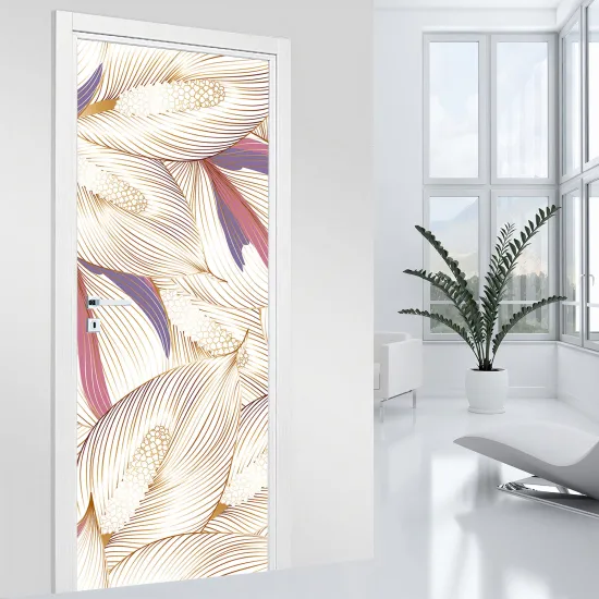 Door Sticker - Decal - Leaves
