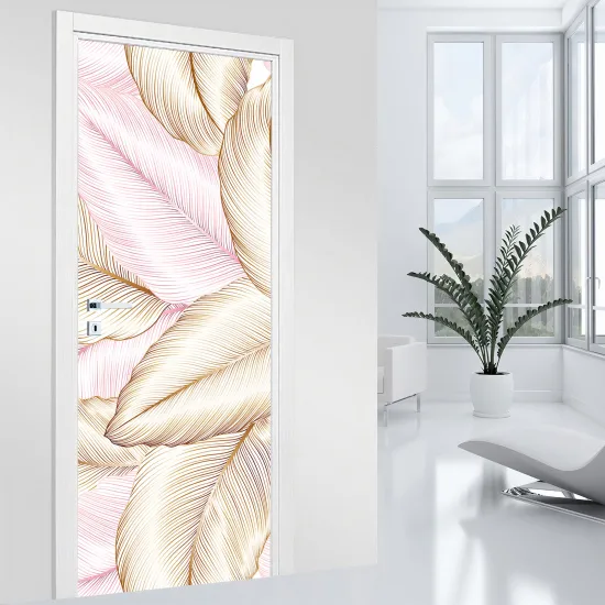 Door Sticker - Decal - Leaves