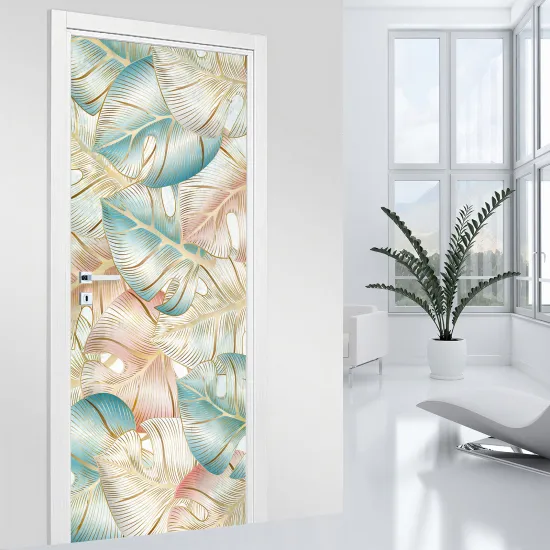 Door Sticker - Decal - Leaves