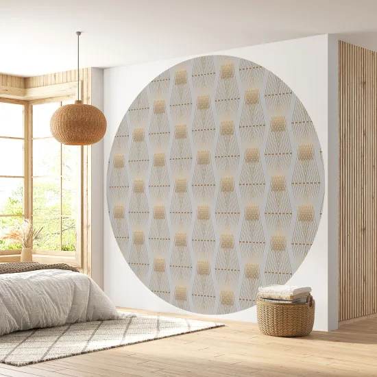 Round / Circle Wall Mural - Wallpaper - Oriental pattern