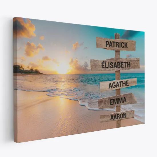 Lienzo infantil personalizado - Playa