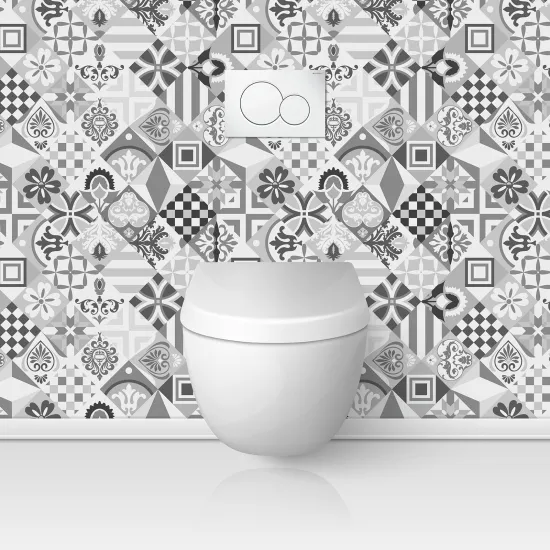 Toilets Self Adhesive - Cement tile effect