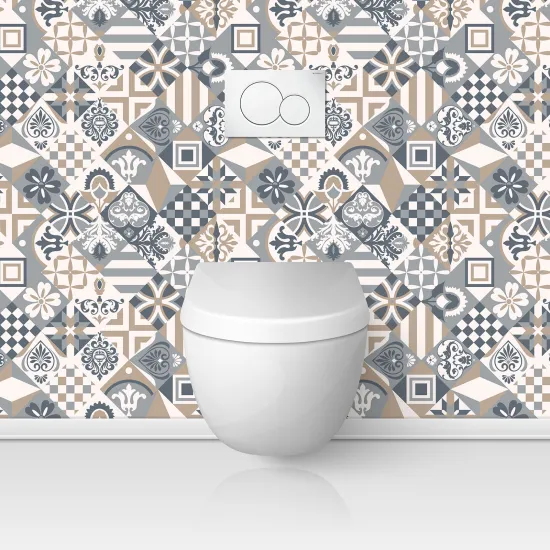 Toilets Self Adhesive - Cement tile effect