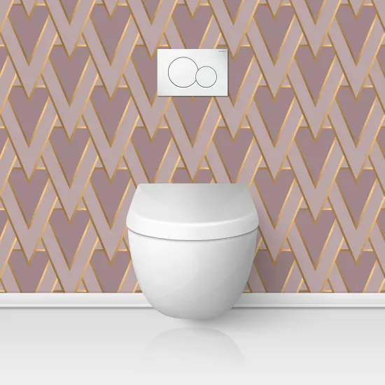 Toilets Self Adhesive - Geometric pattern
