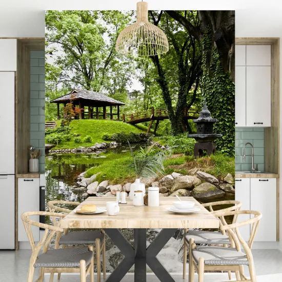 Papel pintado panorámico - Jardín japonés