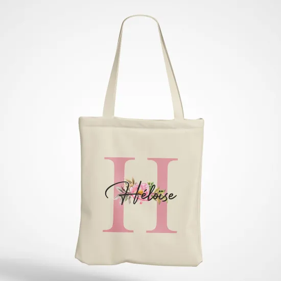 Personalized Monogram Tote Bag - Letter H