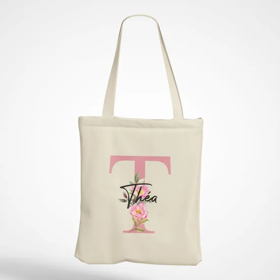 Personalized Monogram Tote Bag - Letter T
