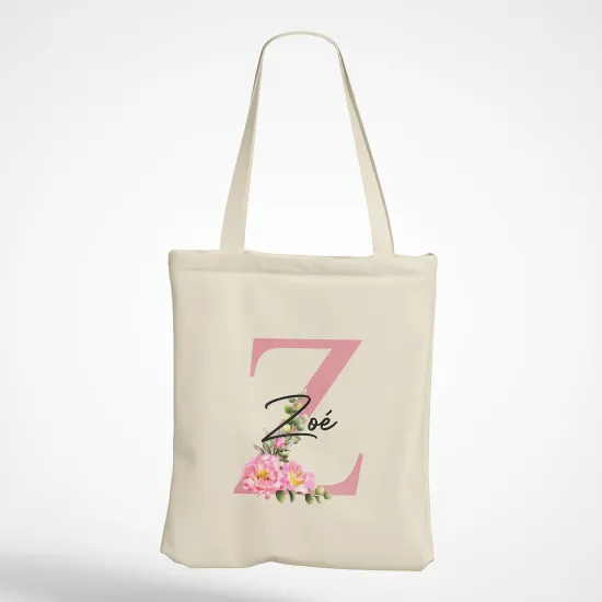 Personalized Monogram Tote Bag - Letter Z