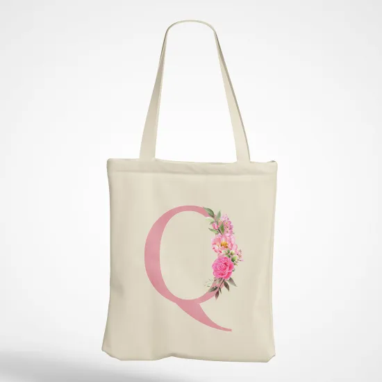 Tote Bag Monogramme - Lettre Q