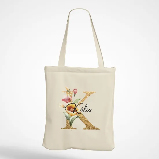 Tote Bag Monogramme - Lettre K
