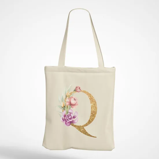 Tote Bag Monogramme - Lettre Q