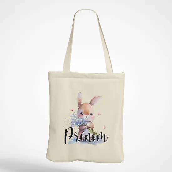 Personalized Tote Bag - Rabbit