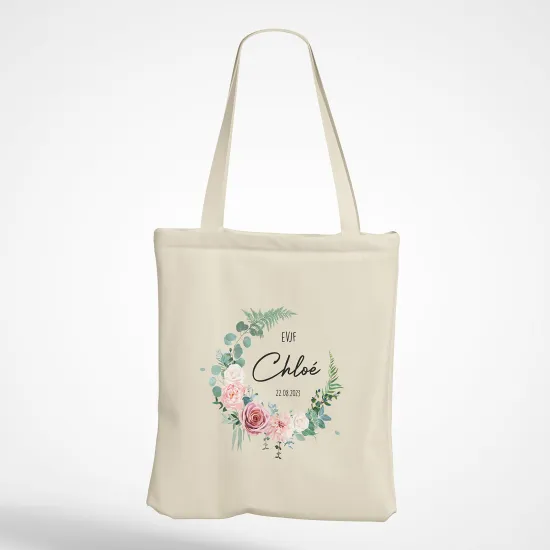 Tote Bag - Couronne fleuris evjf