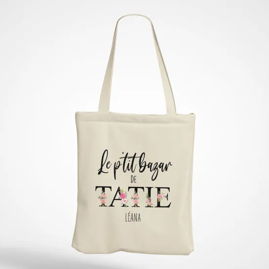 Tote Bag - Le p'tit bazar de tatie Prénom