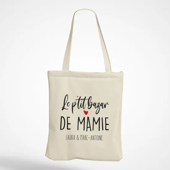 Tote Bag - Le p'tit bazar de mamie Prénom