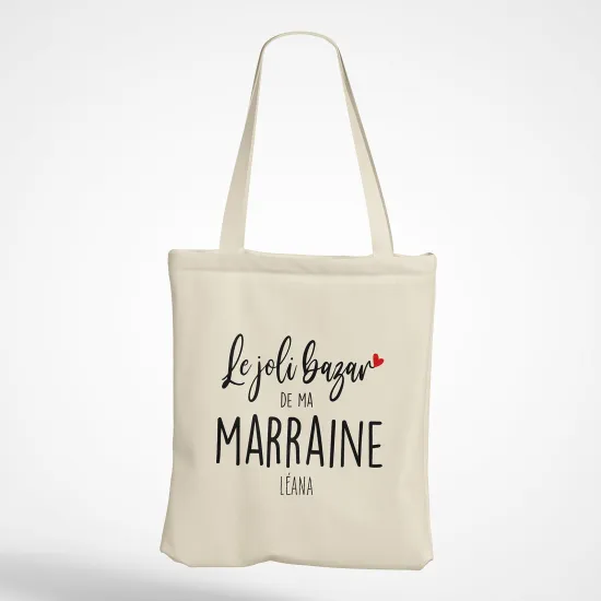 Tote Bag - Le joli bazar de ma marraine Prénom
