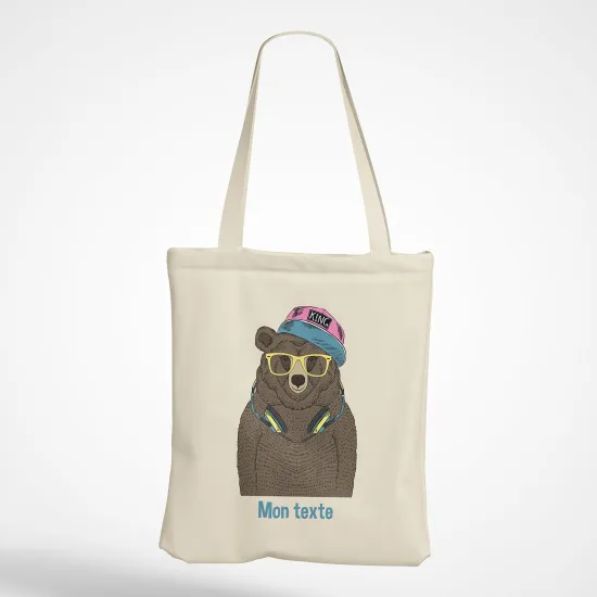 Personalized Tote Bag - Bear music