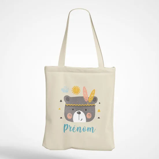 Personalized Tote Bag - Indian bear cub