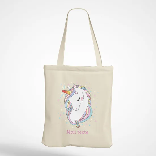 Personalized Tote Bag - Rainbow unicorn