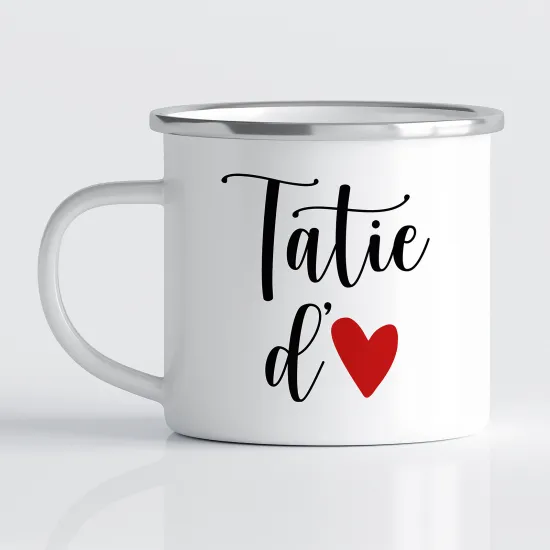 Tasse - Mug Émaillé - Tatie d'amour