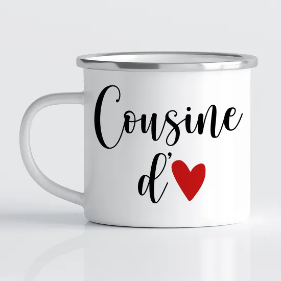 Tasse - Mug Émaillé - Cousine d'amour