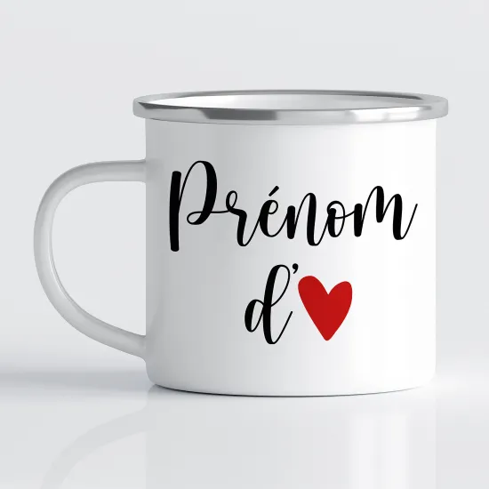 Tasse - Mug Émaillé - Prénom d'amour