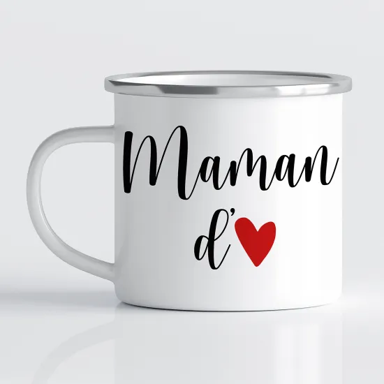 Tasse - Mug Émaillé - Maman d'amour