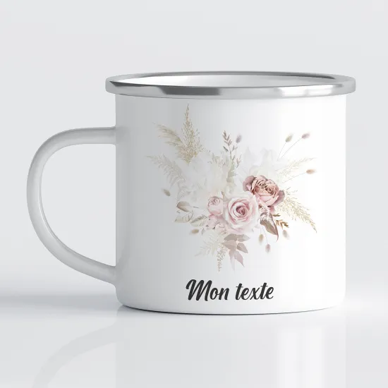 Tasse - Mug Émaillé - Fleurs