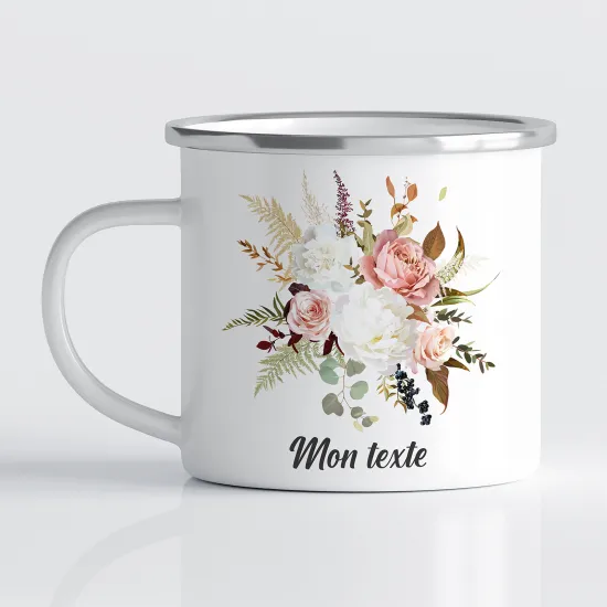 Tasse - Mug Émaillé - Fleurs