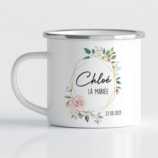 Tasse - Mug Émaillé - Prénom La mariée