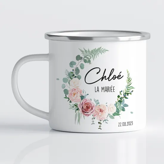 Tasse - Mug Émaillé - Prénom La mariée