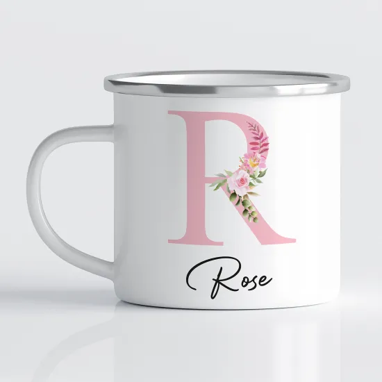Taza esmaltada personalizada - Letra R