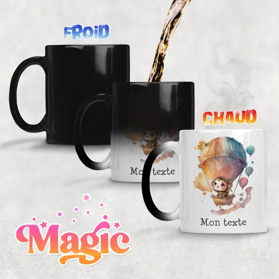 Tasse - Mug Magique - Singe montgolfière