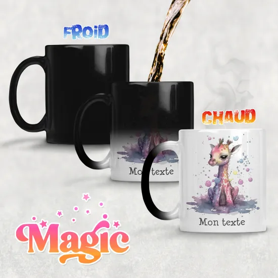 Zaubertasse personalisiert - Baby-Giraffe