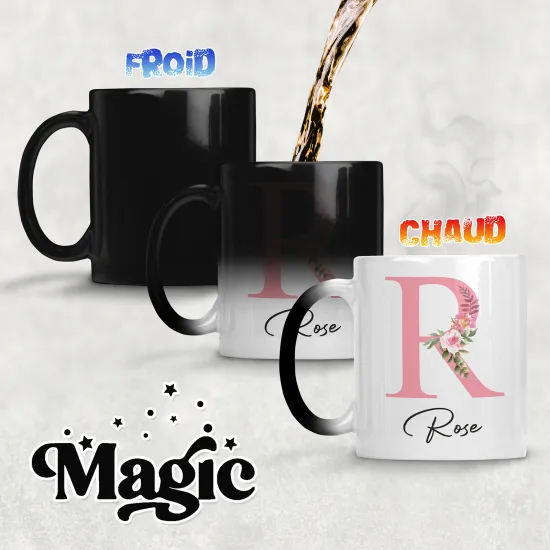 Taza mágica personalizada - Letra R