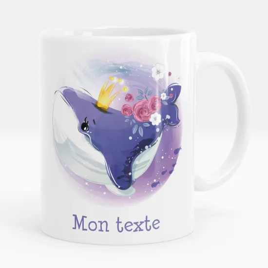 Mug - Tasse personnalisée - Baleine reine