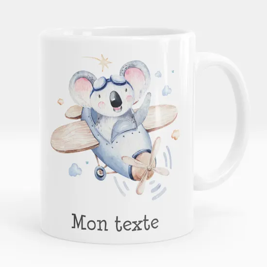 Mug - Tasse personnalisée - Avion koala