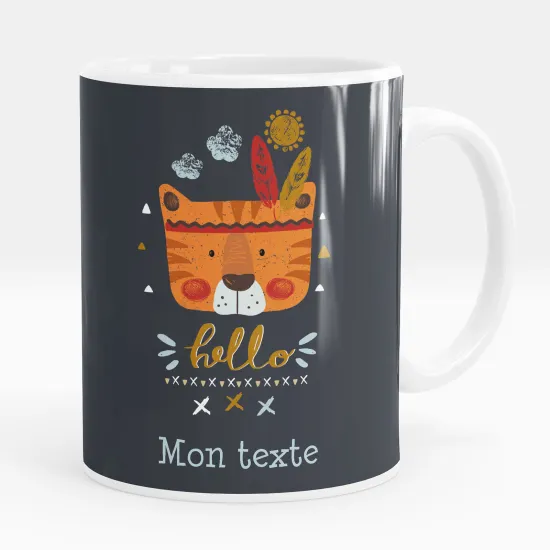 Personalized Mug - Indian tiger hello
