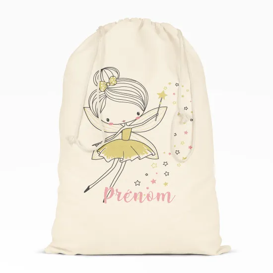 Personalized Drawstring bag for Kids - Fairy