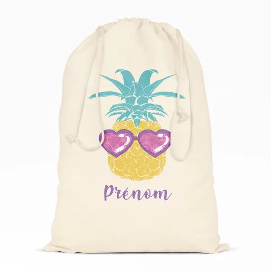 Personalized Drawstring bag for Kids - Pineapple