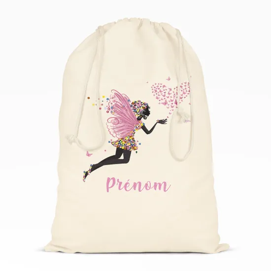 Personalized Drawstring bag for Kids - Fairy hearts