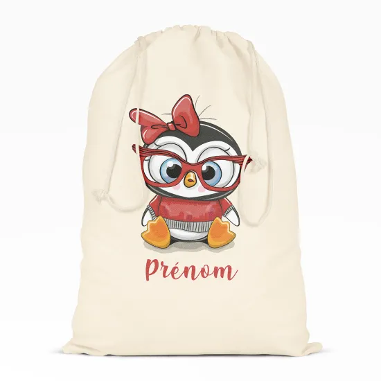 Sac à ficelles - Pinguoin à lunettes