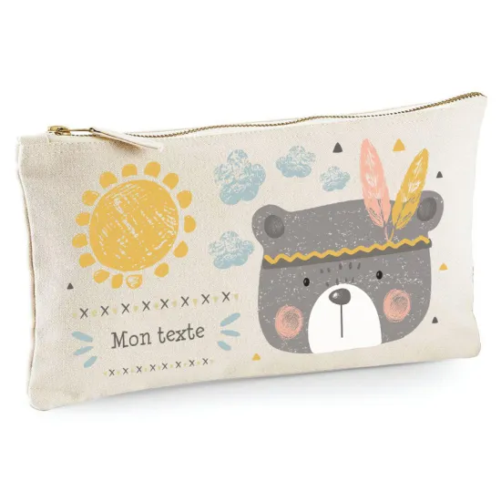 Personalized Pencil / Pouch - Indian bear cub