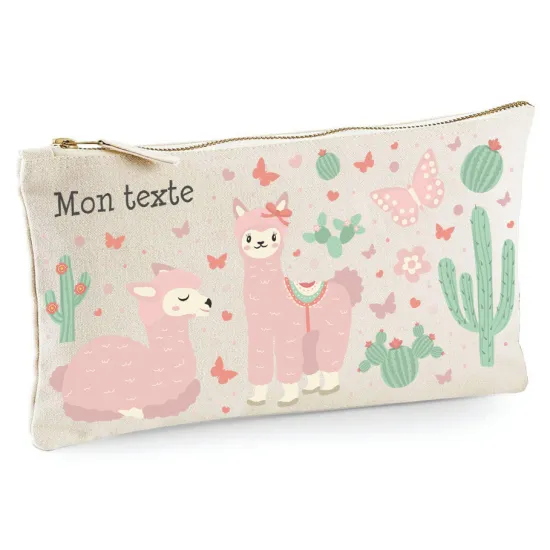 Personalized Pencil / Pouch - Llamas