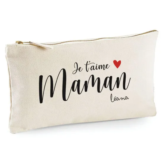 Trousse - Je t'aime maman Prénom