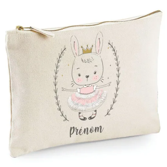 Personalized Pencil / Pouch - Dancing Rabbit
