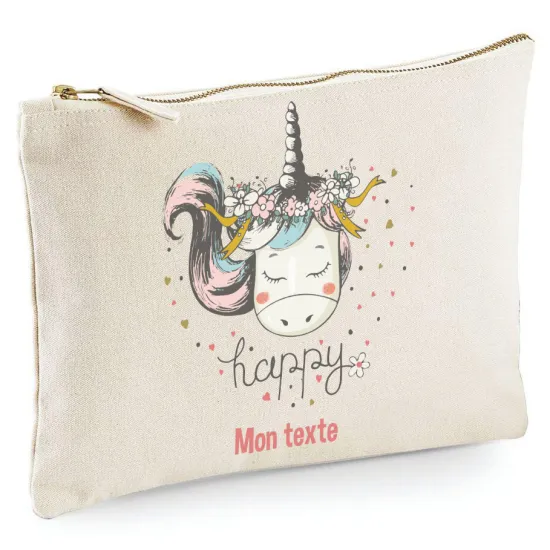 Personalisiertes Täschchen - Einhorn Herzen