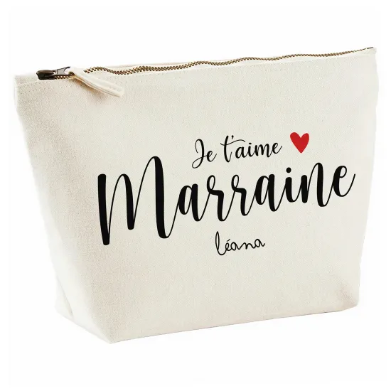 Pochette - Je t'aime marraine Prénom