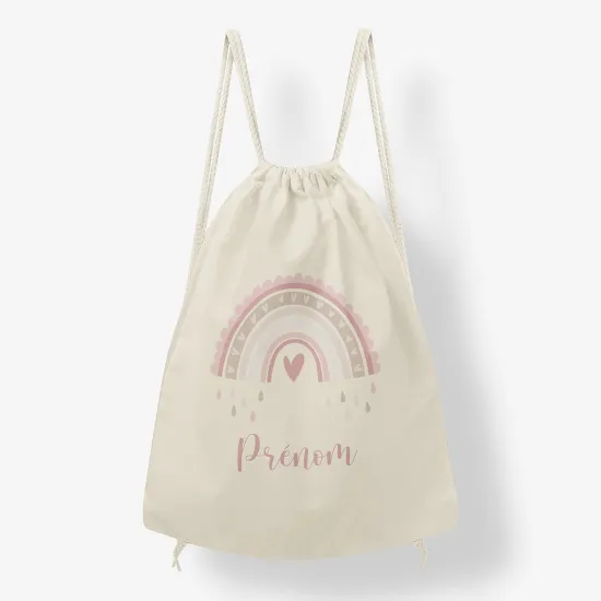 Personalized Drawstring Backpack for Kids - Heart